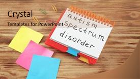  Presentation with special education - Cool new presentation design with special need education - notepad with text autism spectrum backdrop and a coral colored foreground