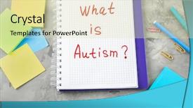  Presentation with special education autism - Presentation theme consisting of special need education - notepad with text what is background and a soft green colored foreground