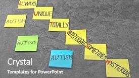  Presentation with special education - Cool new slide set with special need education - stickers with abbreviation expansion backdrop and a gray colored foreground