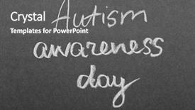  Presentation with autism awareness - PPT theme featuring special need education - text autism awareness day written background and a gray colored foreground