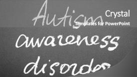  Presentation with autism awareness - Slide set consisting of special need education - text autism awareness disorder written background and a gray colored foreground