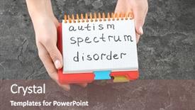  Presentation with special education - PPT theme with special need education - woman holding notepad with text background and a violet colored foreground