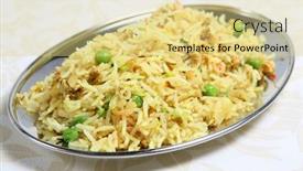  Presentation with carabao in rice field - Audience pleasing presentation theme consisting of special-pilau-rice backdrop and a yellow colored foreground