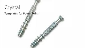  Presentation with steel - Theme having special-steel-screw-isolated background and a white colored foreground