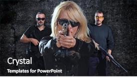  Presentation with battle tactics - Theme featuring special tactics team ready background and a dark gray colored foreground