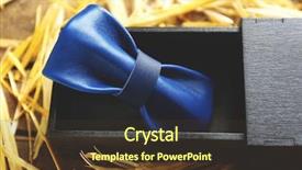  Presentation with blue and white tie dye swirl - Audience pleasing slides consisting of specialformal - blue leather bow tie backdrop and a tawny brown colored foreground