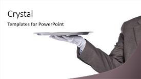  Presentation with formal - Slides with specialformal - formal waiter with a tray background and a white colored foreground