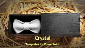  Presentation with blue and white tie dye swirl - Beautiful slides featuring specialformal - white leather bow tie backdrop and a  colored foreground