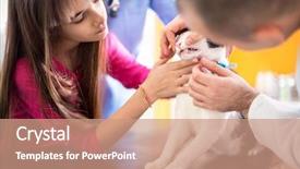  Presentation with vet - Audience pleasing PPT layouts consisting of cat's mouth and teeth backdrop and a tawny brown colored foreground