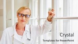  Presentation with hospital - Cool new presentation theme with specialist in hospital with authority backdrop and a  colored foreground