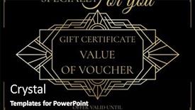  Presentation with art deco - Presentation theme enhanced with specially-for-you-gift-certificate background and a black colored foreground