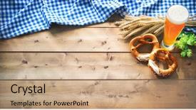  Presentation with oktoberfest - PPT layouts featuring specialty food - oktoberfest background with bavarian flag background and a coral colored foreground