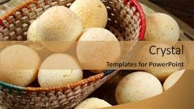  Presentation with starch - Presentation theme having brazilian cheese bread pao de background and a yellow colored foreground