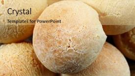  Presentation with starch - Beautiful PPT theme featuring brazilian cheese bread pao de backdrop and a lemonade colored foreground