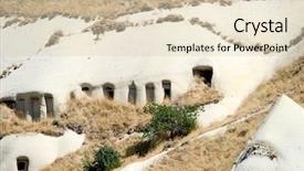  Presentation with cappadocia - Slide deck having speciel stone formation of cappadocia background and a lemonade colored foreground