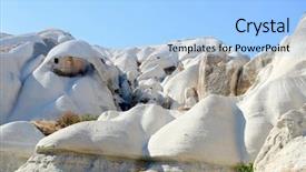  Presentation with cappadocia - Presentation theme consisting of speciel stone formation of cappadocia background and a light blue colored foreground