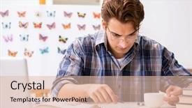  Presentation with amily a new born - Colorful PPT theme enhanced with specimen collection - student entomologist studying new species backdrop and a lemonade colored foreground