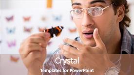  Presentation with new orleans gala - Beautiful slide deck featuring specimen collection - student entomologist studying new species backdrop and a coral colored foreground