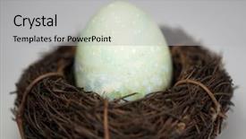  Presentation with blue green - Colorful presentation design enhanced with speckles - blue green speckled egg backdrop and a light gray colored foreground
