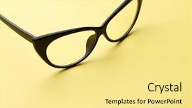  Presentation with nurse black children - Slide deck featuring specs - black eyeglasses with transparent lenses background and a blonde colored foreground