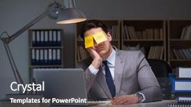  Presentation with late - Amazing presentation design having specs - businessman staying late to sort backdrop and a dark gray colored foreground