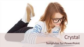  Presentation with education - PPT theme enhanced with specs - education and school concept background and a lemonade colored foreground