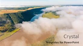  Presentation with earth eye - Slide deck enhanced with spectacular-bird-s-eye-view background and a coral colored foreground