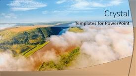  Presentation with earth eye - PPT theme having spectacular-bird-s-eye-view background and a light blue colored foreground