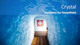  Presentation with ice blue - Presentation design having spectacular blue ice inside a glacier cave location place of bernese alps rhone glacier furkapass and grimselpass swiss alps europe popular travel destination discover the beauty of earth background and a teal colored foreground