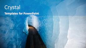  Presentation with ice blue - Audience pleasing presentation theme consisting of spectacular blue ice inside a glacier cave location place of bernese alps rhone glacier furkapass and grimselpass swiss alps europe popular travel destination discover the beauty of earth backdrop and a teal colored foreground