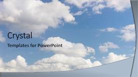  Presentation with spectacular - Colorful slide set enhanced with spectacular cloudscape sky beauty backdrop and a light blue colored foreground