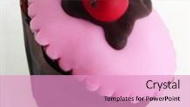  Presentation with spectacular - Amazing PPT theme having kiddie pink - spectacular cupcake with a marzipan backdrop and a coral colored foreground