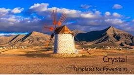  Presentation with spectacular - Slide set consisting of spectacular scenery of volcanic fuerteventura background and a red colored foreground