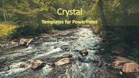  Presentation with spectacular - Theme with spectacular scenery the mountain river background and a tawny brown colored foreground