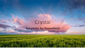  Presentation with force - Theme enhanced with spectacular-storm-clouds-over background and a coral colored foreground