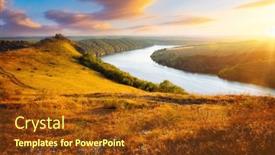  Presentation with spectacular - Presentation consisting of spectacular-summer-scene-with-hills background and a tawny brown colored foreground