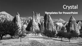  Presentation with black christian - Colorful presentation theme enhanced with spectacular teeth-like rock formation backdrop and a dark gray colored foreground