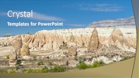  Presentation with cappadocia - Cool new presentation with spectacular teeth-like rock formation near goreme cappadocia turkey backdrop and a teal colored foreground