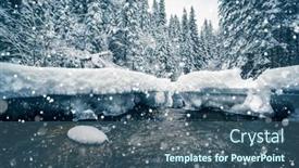  Presentation with spectacular - Cool new PPT layouts with spectacular-view-of-frozen-stones backdrop and a ocean colored foreground