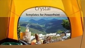  Presentation with spectacular - Cool new slides with spectacular-view-of-nature backdrop and a gold colored foreground