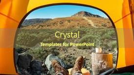  Presentation with spectacular - Colorful theme enhanced with spectacular-view-of-nature backdrop and a tawny brown colored foreground