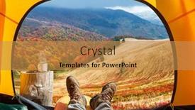  Presentation with spectacular - PPT theme having spectacular-view-of-nature background and a gold colored foreground