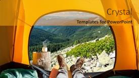  Presentation with spectacular - Presentation theme having spectacular-view-of-nature background and a gold colored foreground