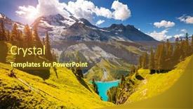  Presentation with earth day - Cool new theme with spectacular-view-of-the-lake backdrop and a tawny brown colored foreground