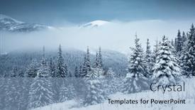  Presentation with spectacular - Colorful slide set enhanced with spectacular-winter-landscape-with-snowy backdrop and a light blue colored foreground