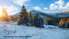  Presentation with spectacular - PPT layouts having spectacular-winter-landscape background and a light blue colored foreground