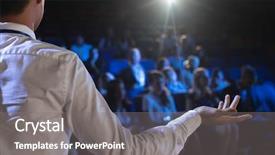  Presentation with rear view mirror - Cool new PPT layouts with spectators - rear view of caucasian businessman backdrop and a gray colored foreground