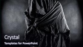  Presentation with ghost - PPT theme enhanced with specter - ghost in the dark background and a wine colored foreground