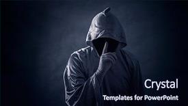  Presentation with scary - Slides consisting of specter - scary figure in hooded cloak background and a navy blue colored foreground