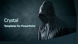  Presentation with scary - Colorful slides enhanced with specter - scary figure in hooded cloak backdrop and a tawny brown colored foreground